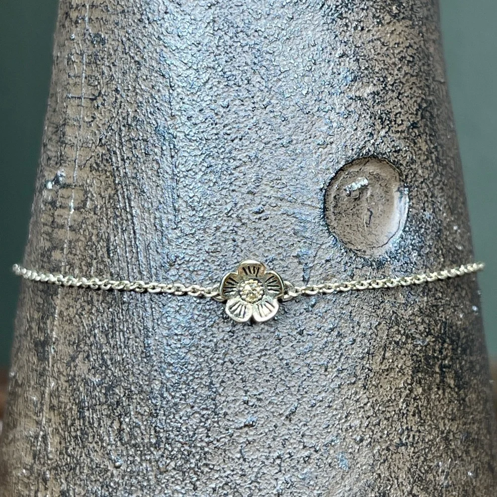RARE COACH MINI DEMI FINE TEA ROSE 18K GOLD OVER STERLING SILVER BRACELET - Picture 3 of 9